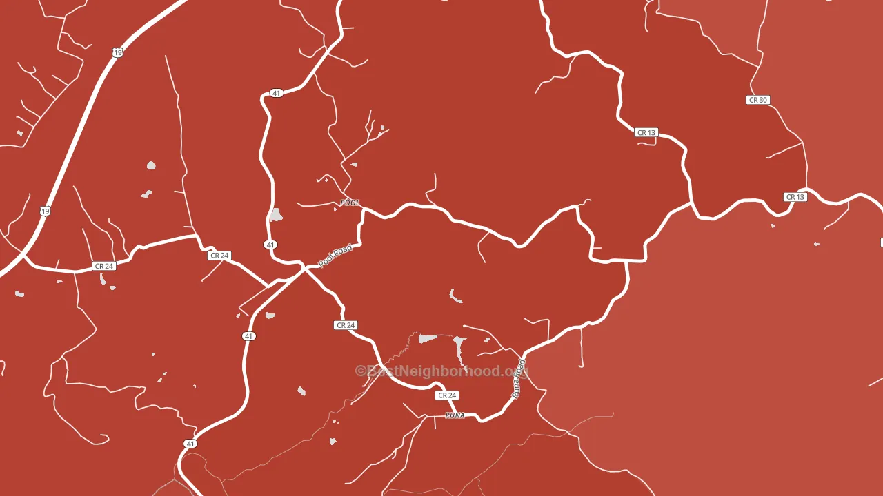 26684, WV block-group political-lean map