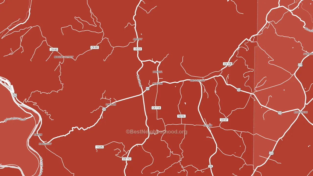 26705, WV block-group political-lean map