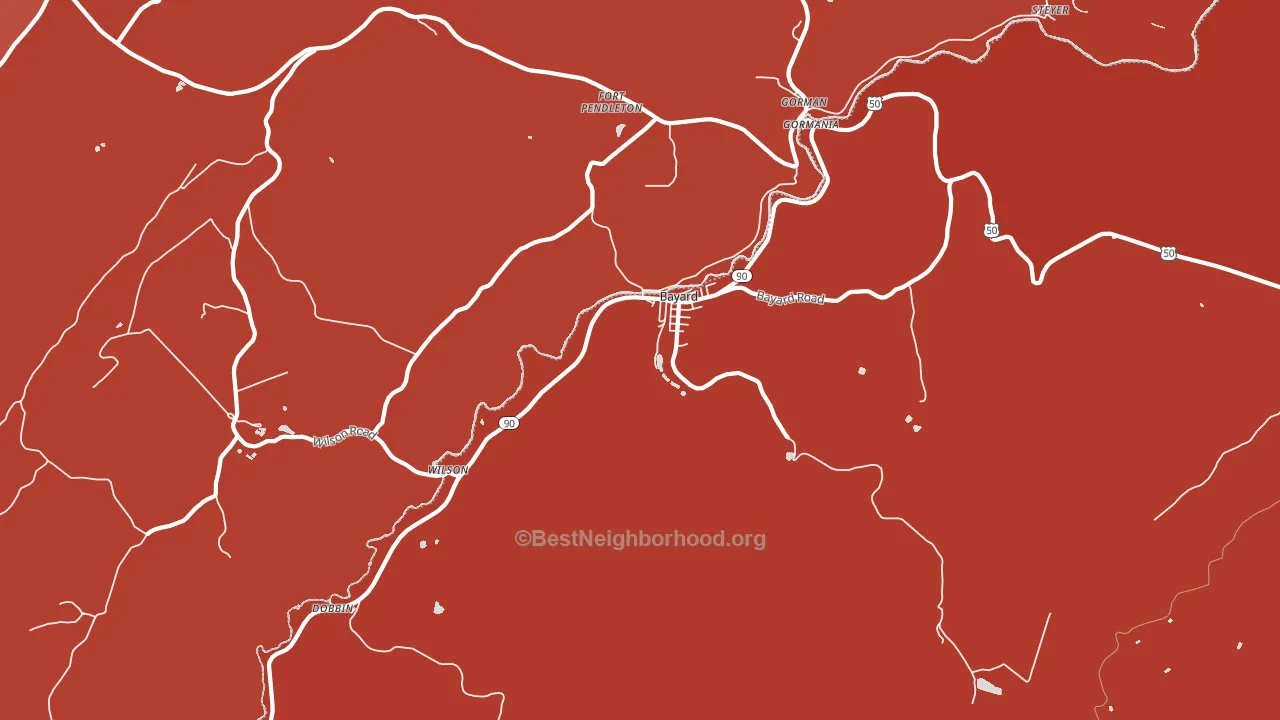 26707, WV block-group political-lean map