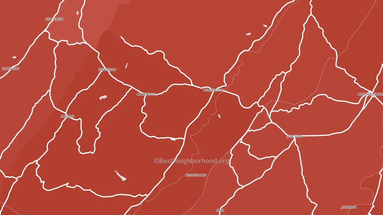 26710, WV block-group political-lean map