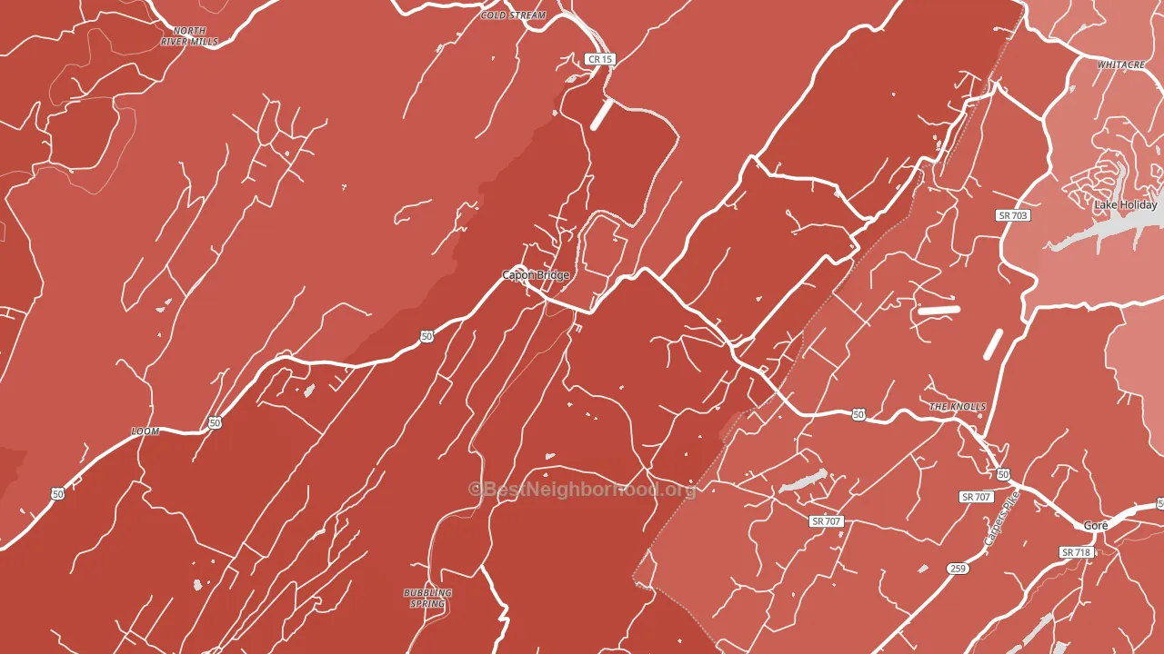 26711, WV block-group political-lean map
