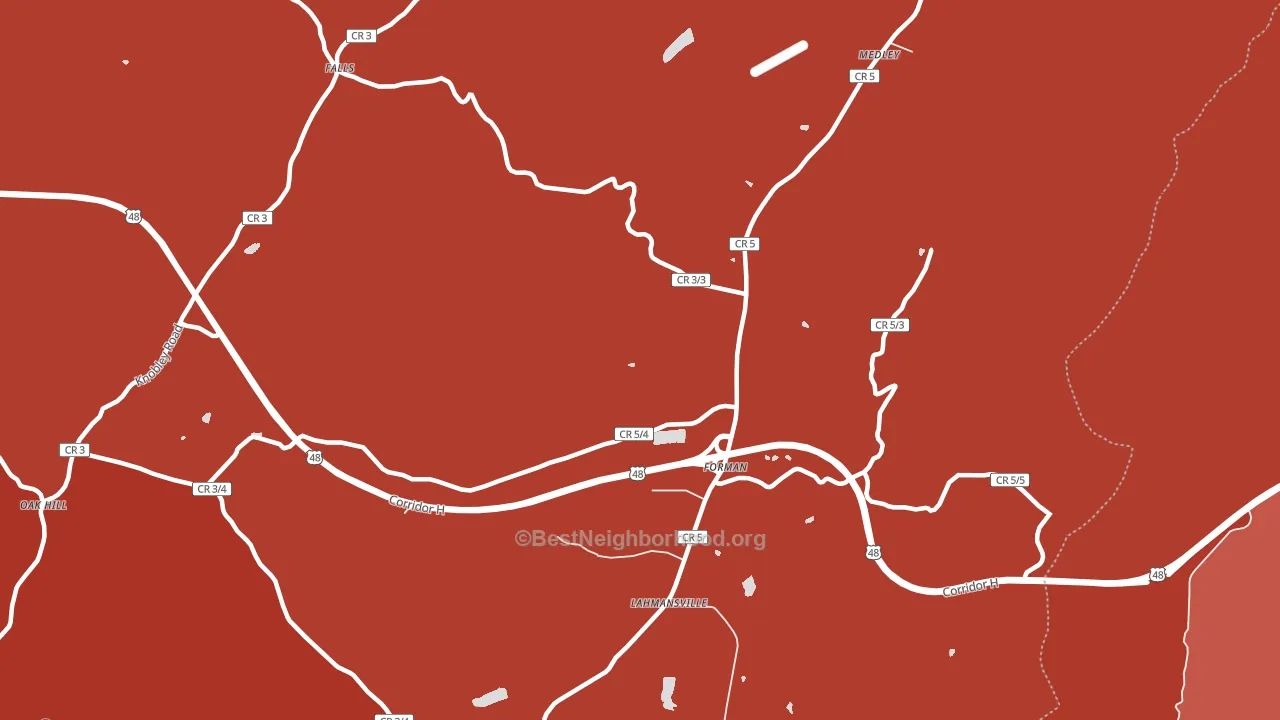 26731, WV block-group political-lean map