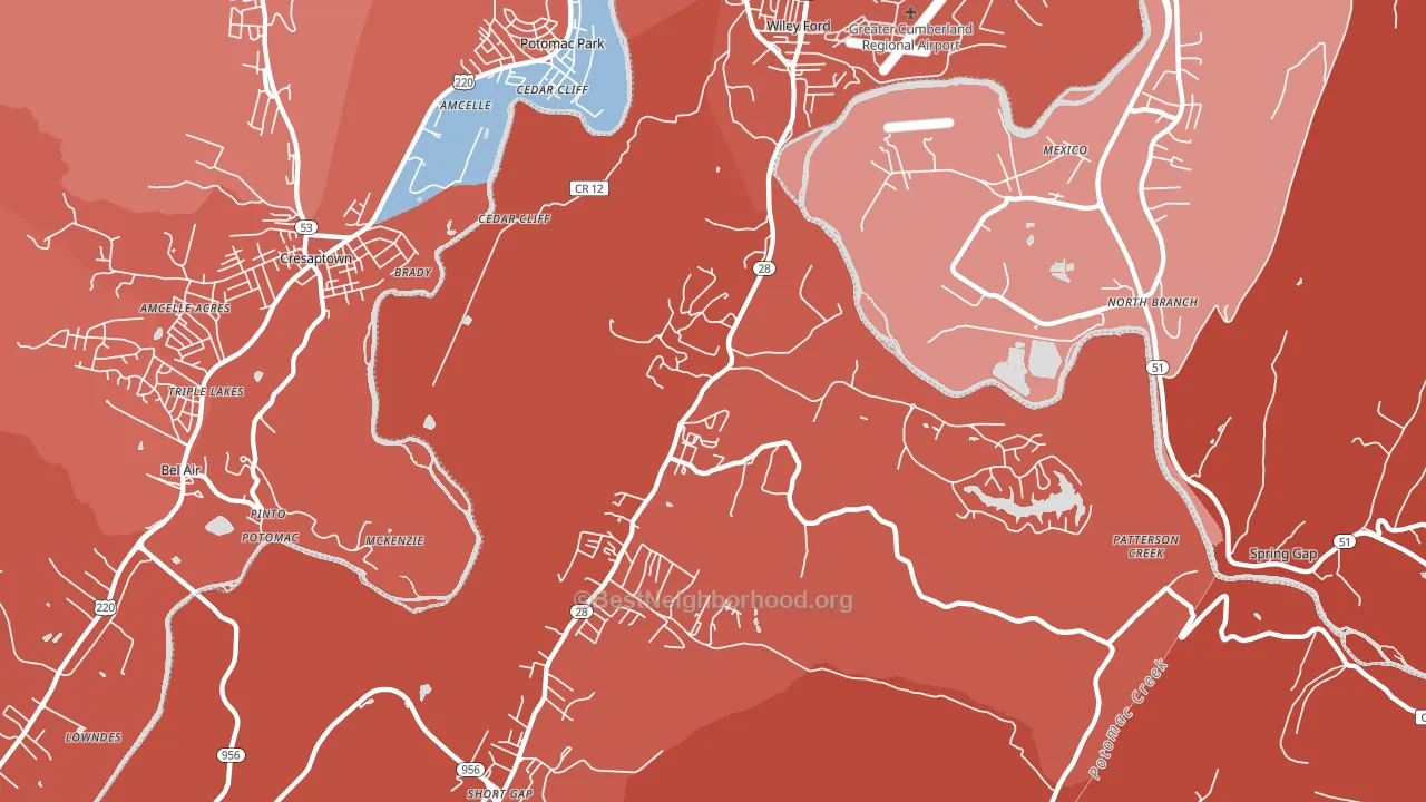 26753, WV block-group political-lean map