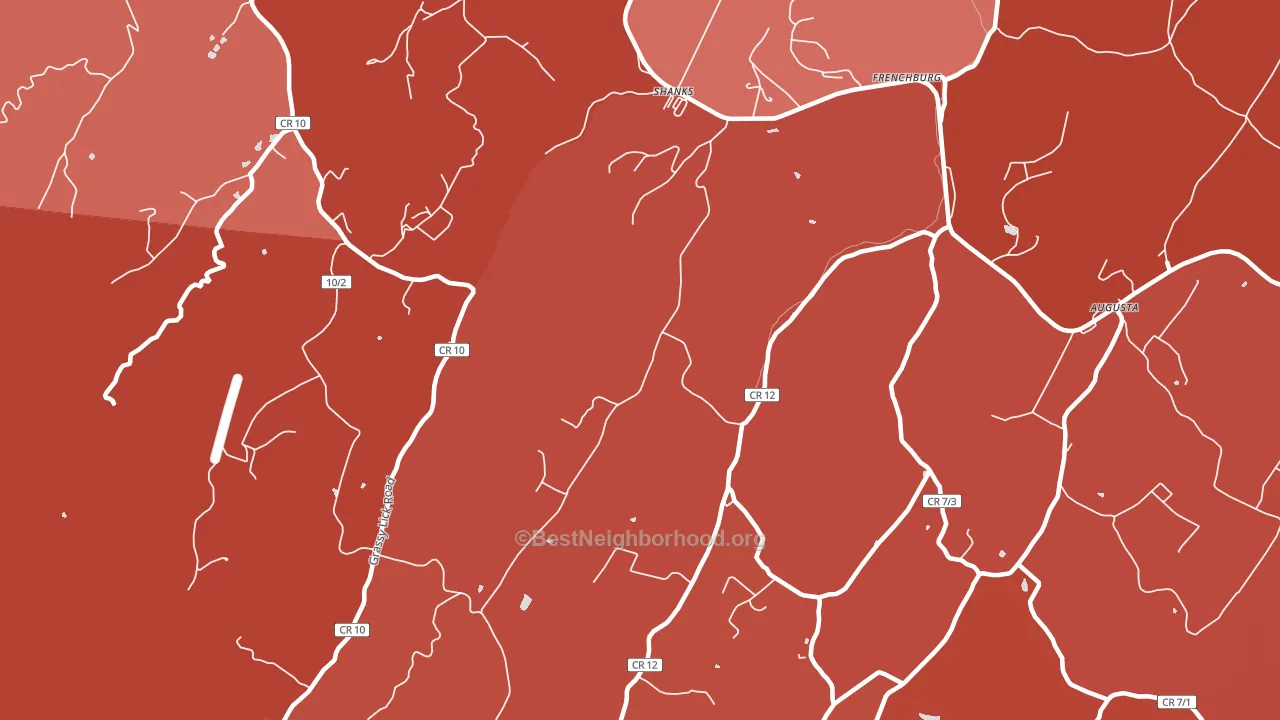 26761, WV block-group political-lean map
