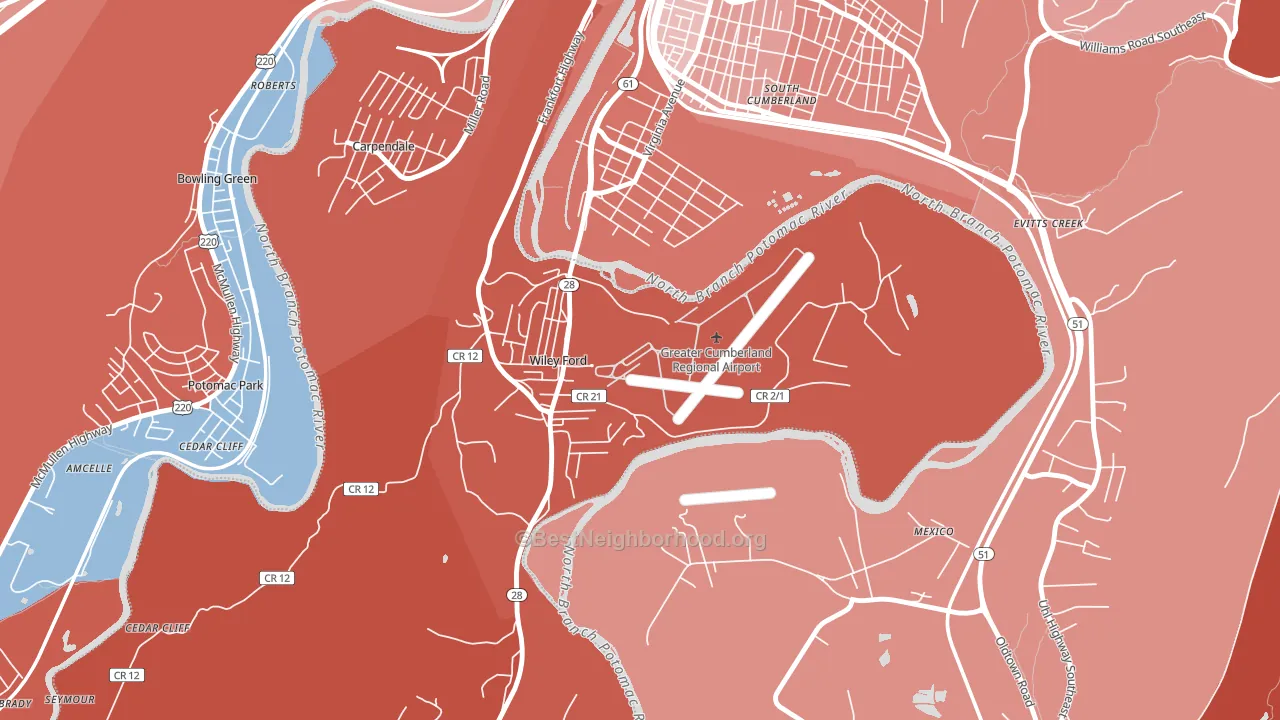 26767, WV block-group political-lean map