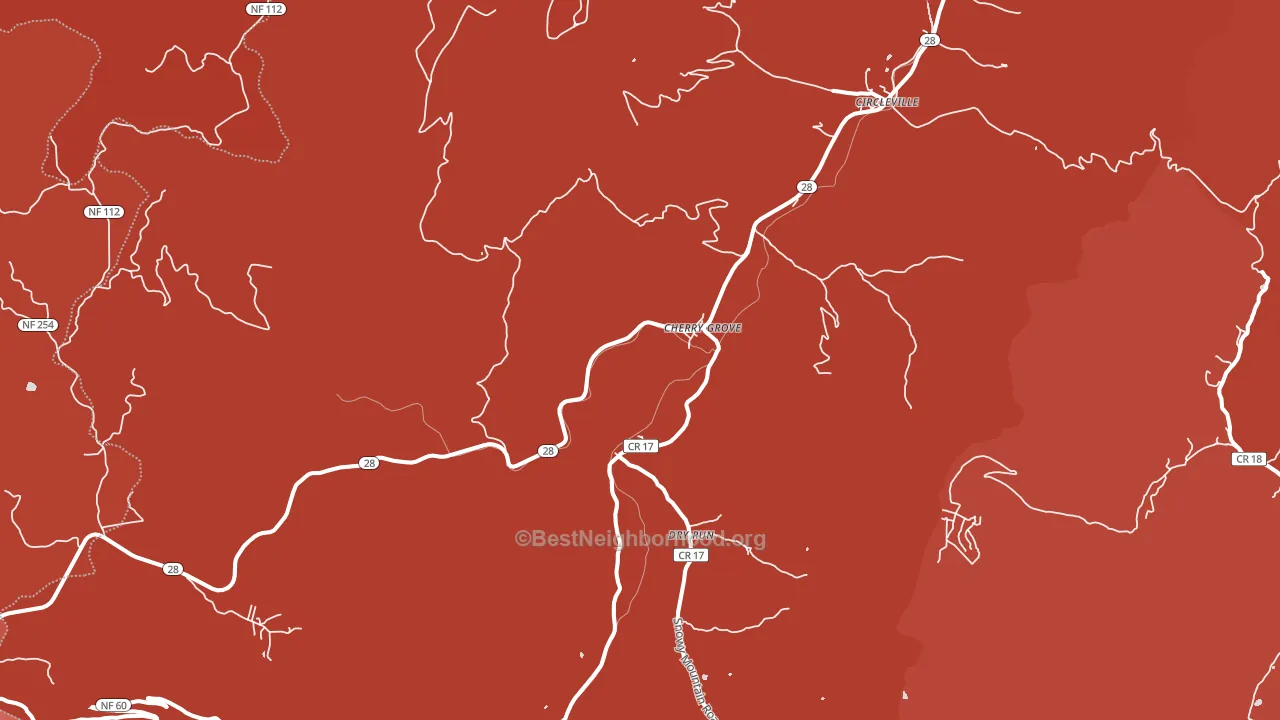 26804, WV block-group political-lean map