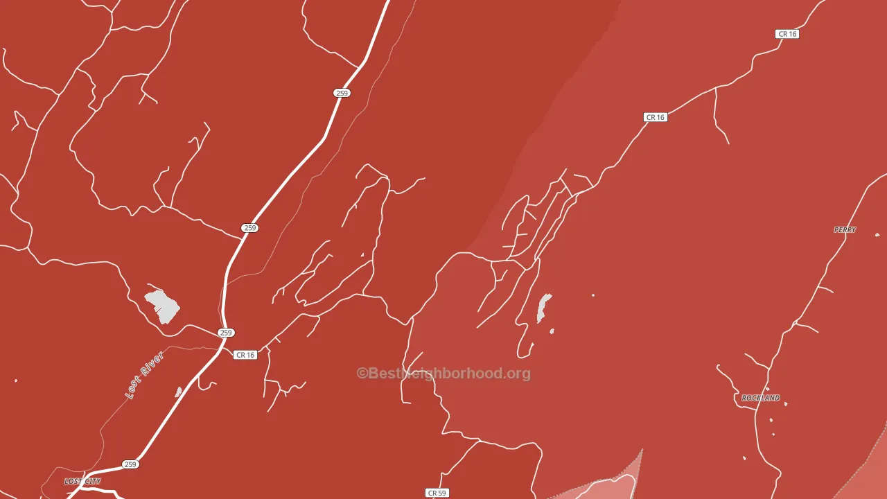 26810, WV block-group political-lean map
