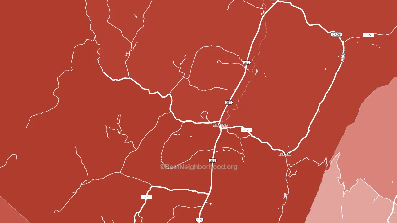 26812, WV block-group political-lean map