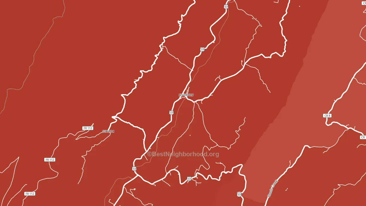26814, WV block-group political-lean map
