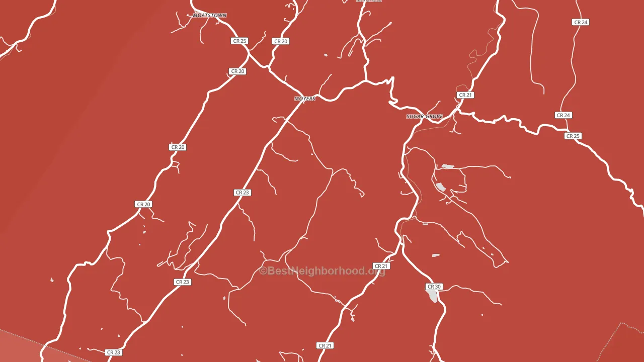 26815, WV block-group political-lean map