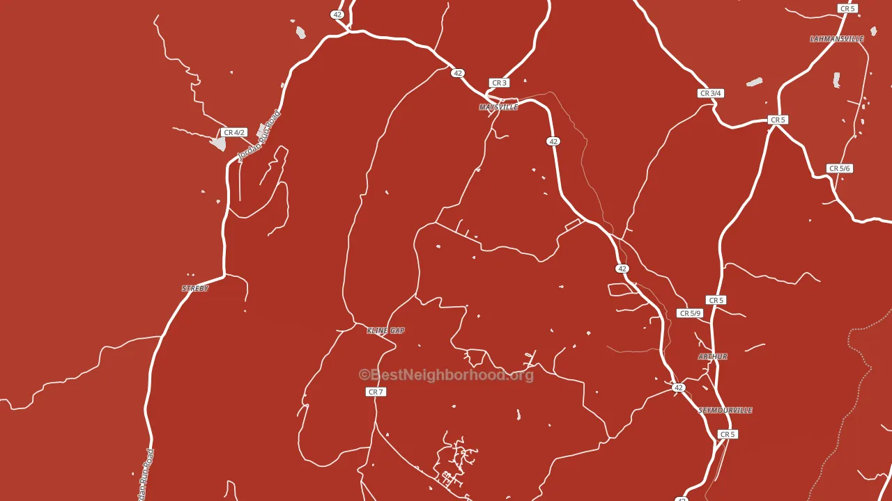 26833, WV block-group political-lean map