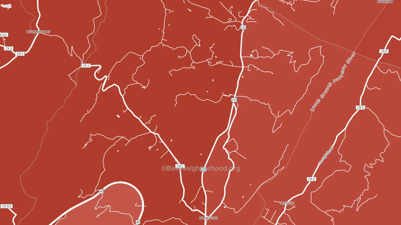 26845, WV block-group political-lean map