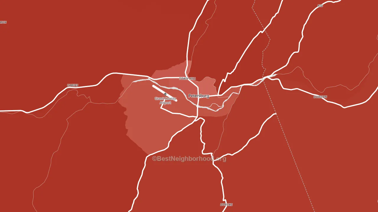 26847, WV block-group political-lean map