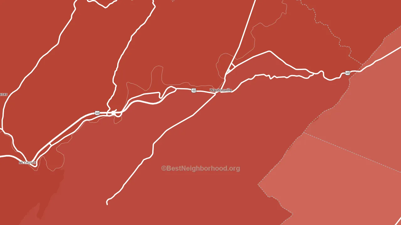 26851, WV block-group political-lean map
