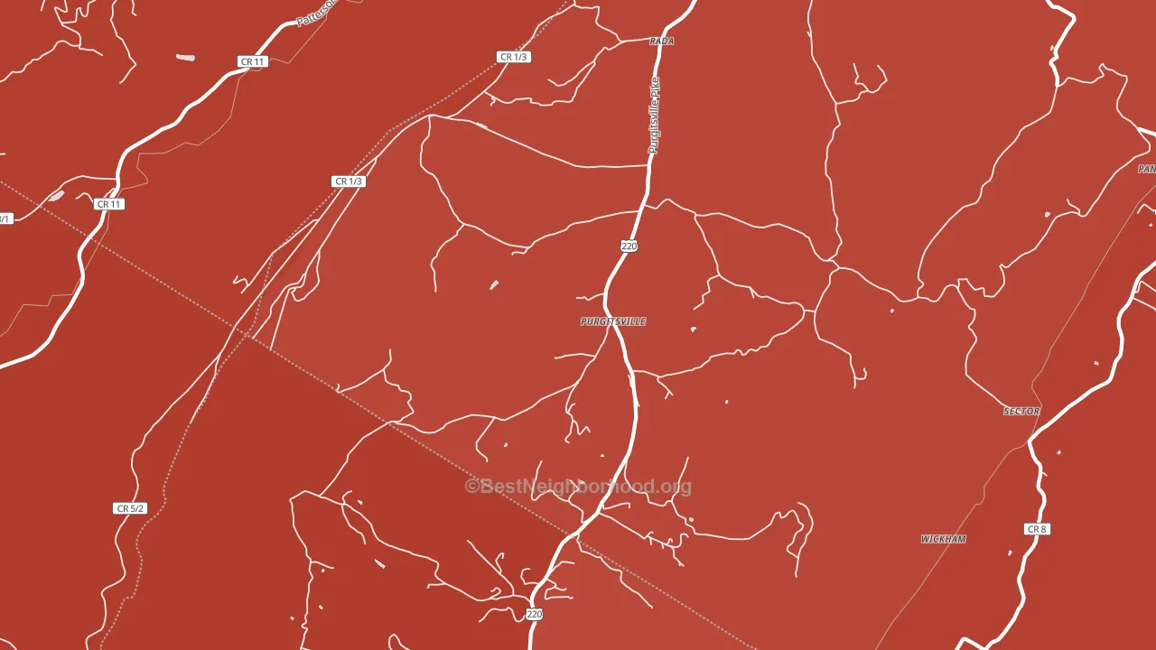 26852, WV block-group political-lean map