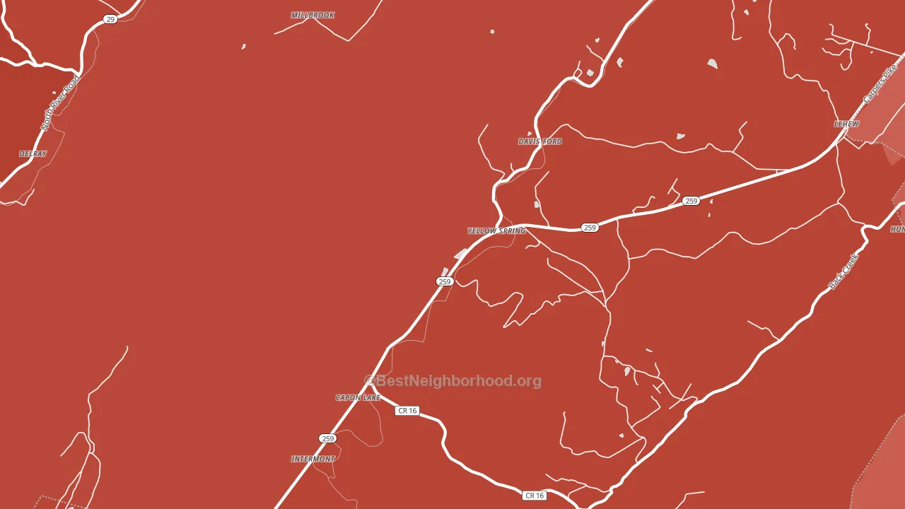 26865, WV block-group political-lean map