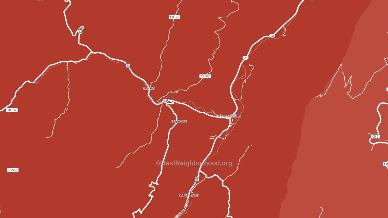 26884, WV block-group political-lean map