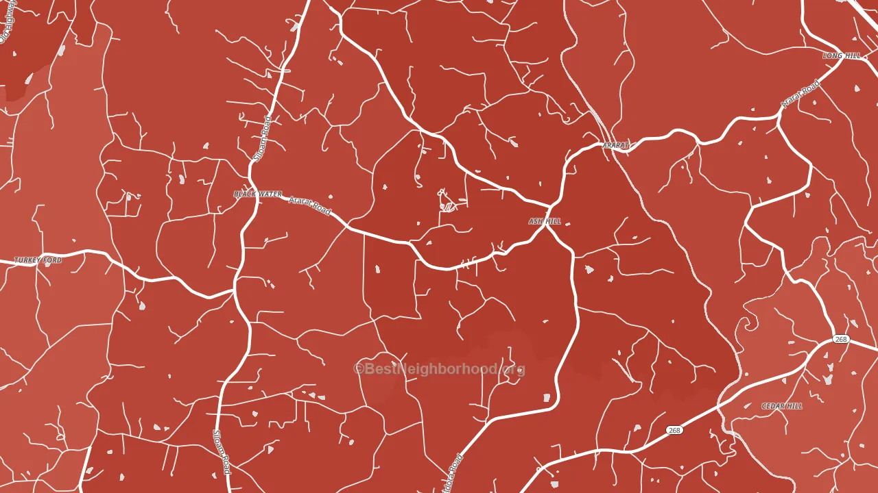 27007, NC block-group political-lean map