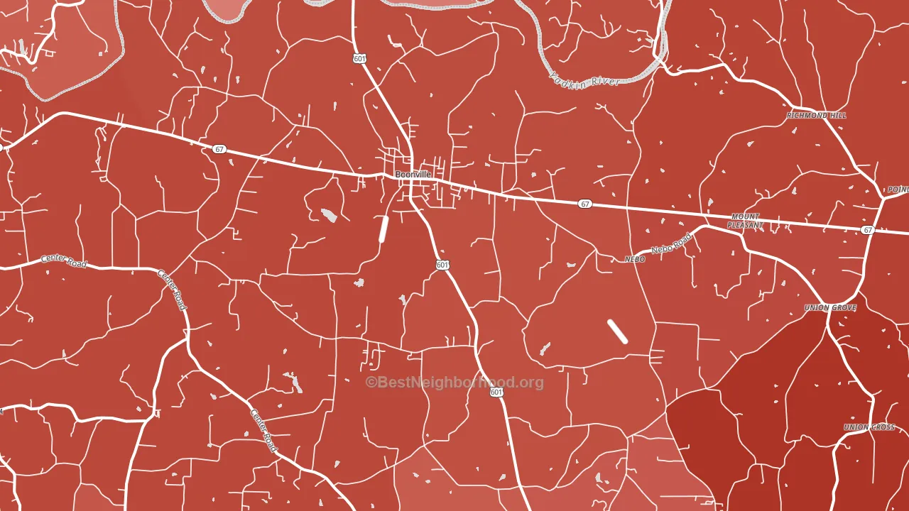 27011, NC block-group political-lean map