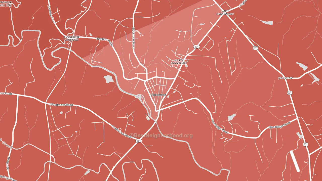 27014, NC block-group political-lean map