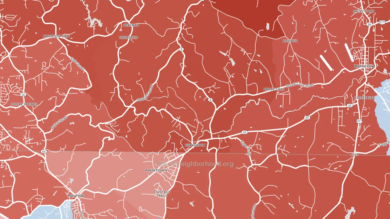 27019, NC block-group political-lean map