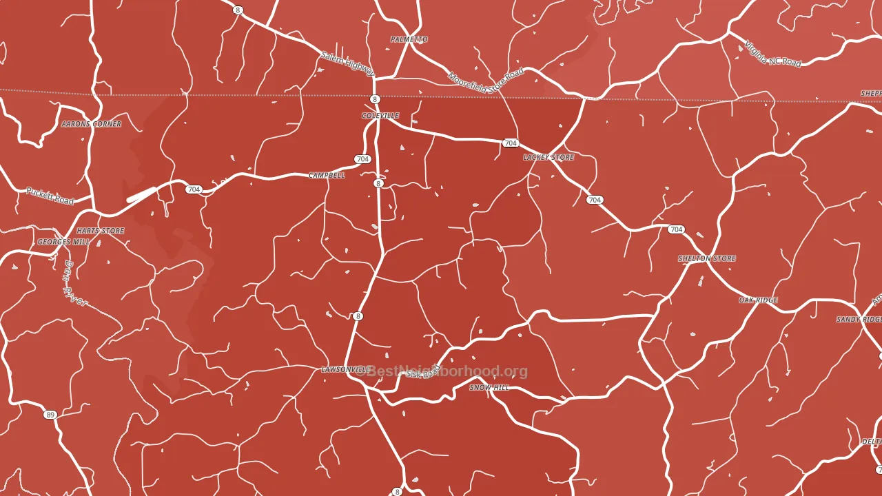 27022, NC block-group political-lean map
