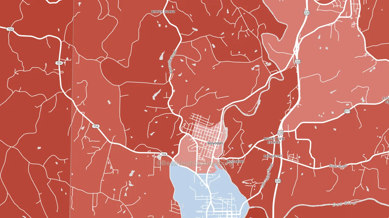 27027, NC block-group political-lean map