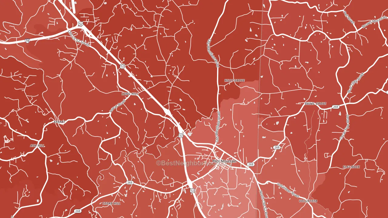 27041, NC block-group political-lean map