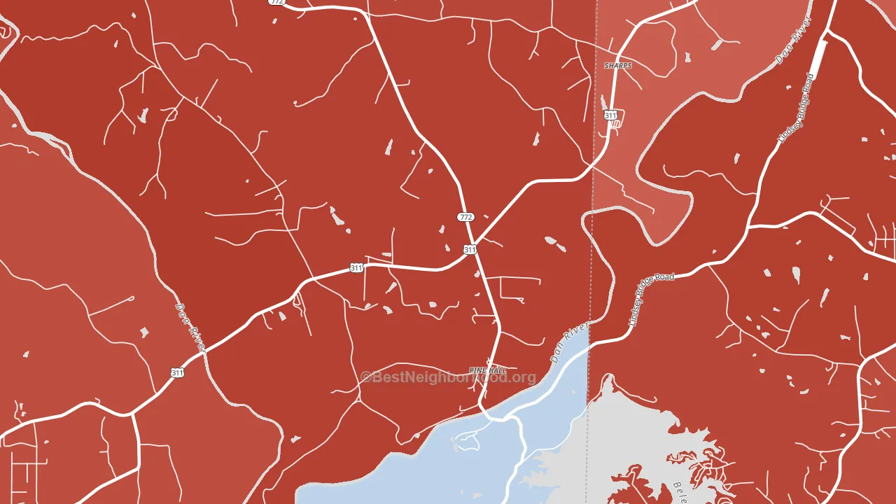27042, NC block-group political-lean map