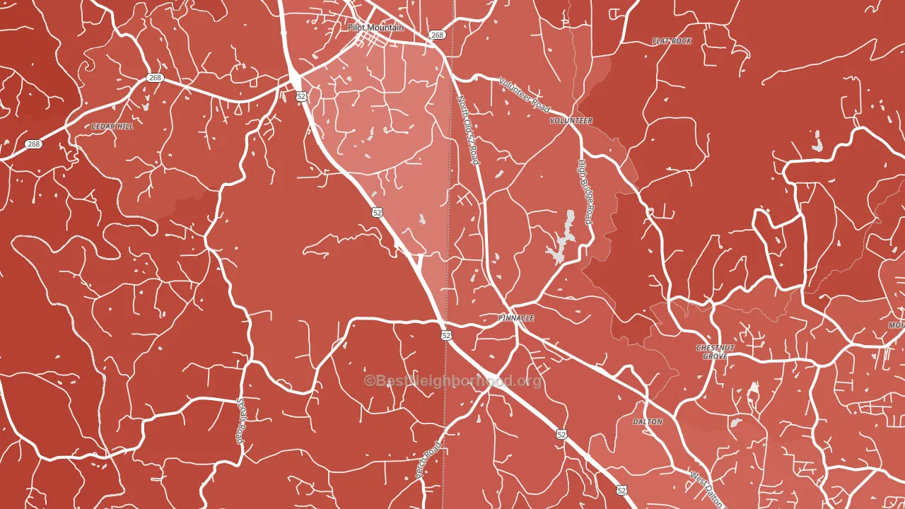 27043, NC block-group political-lean map