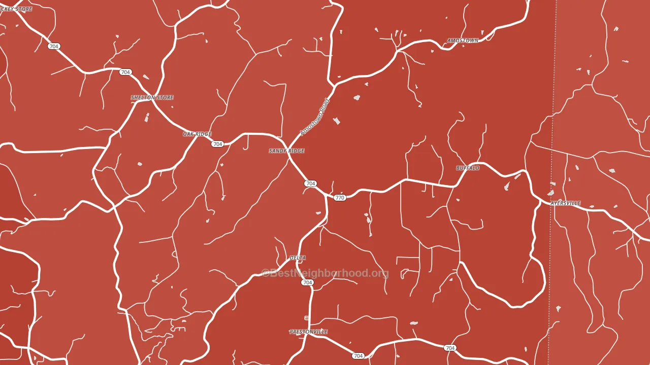 27046, NC block-group political-lean map