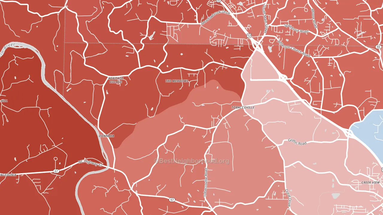 27050, NC block-group political-lean map