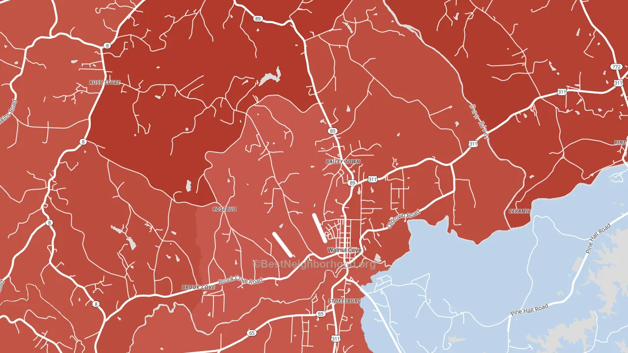 27052, NC block-group political-lean map