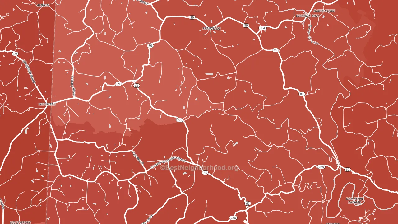 27053, NC block-group political-lean map
