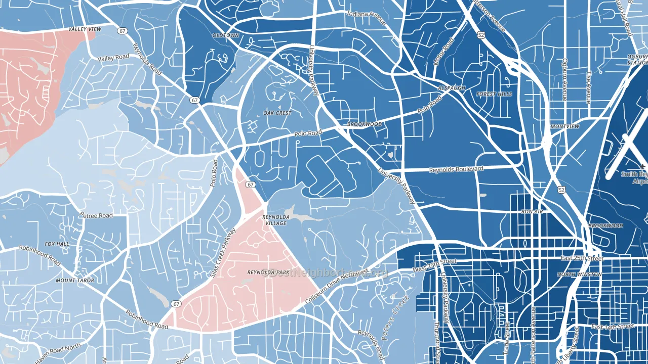 27109, NC block-group political-lean map
