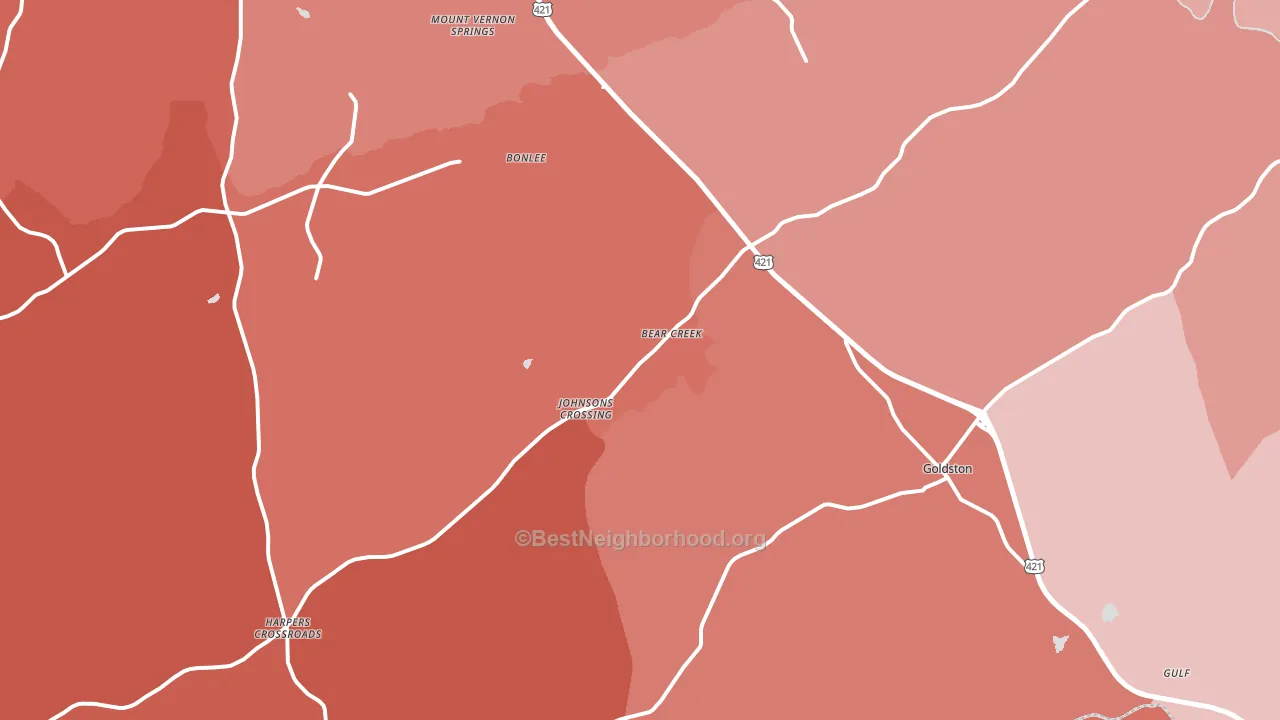 27207, NC block-group political-lean map