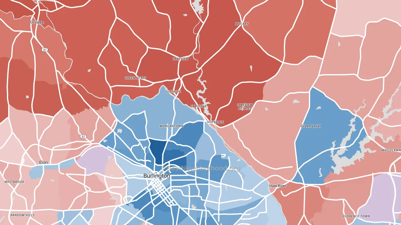 27217, NC block-group political-lean map