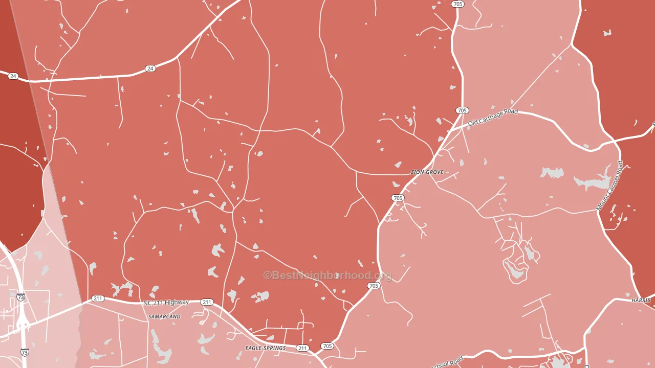 27242, NC block-group political-lean map
