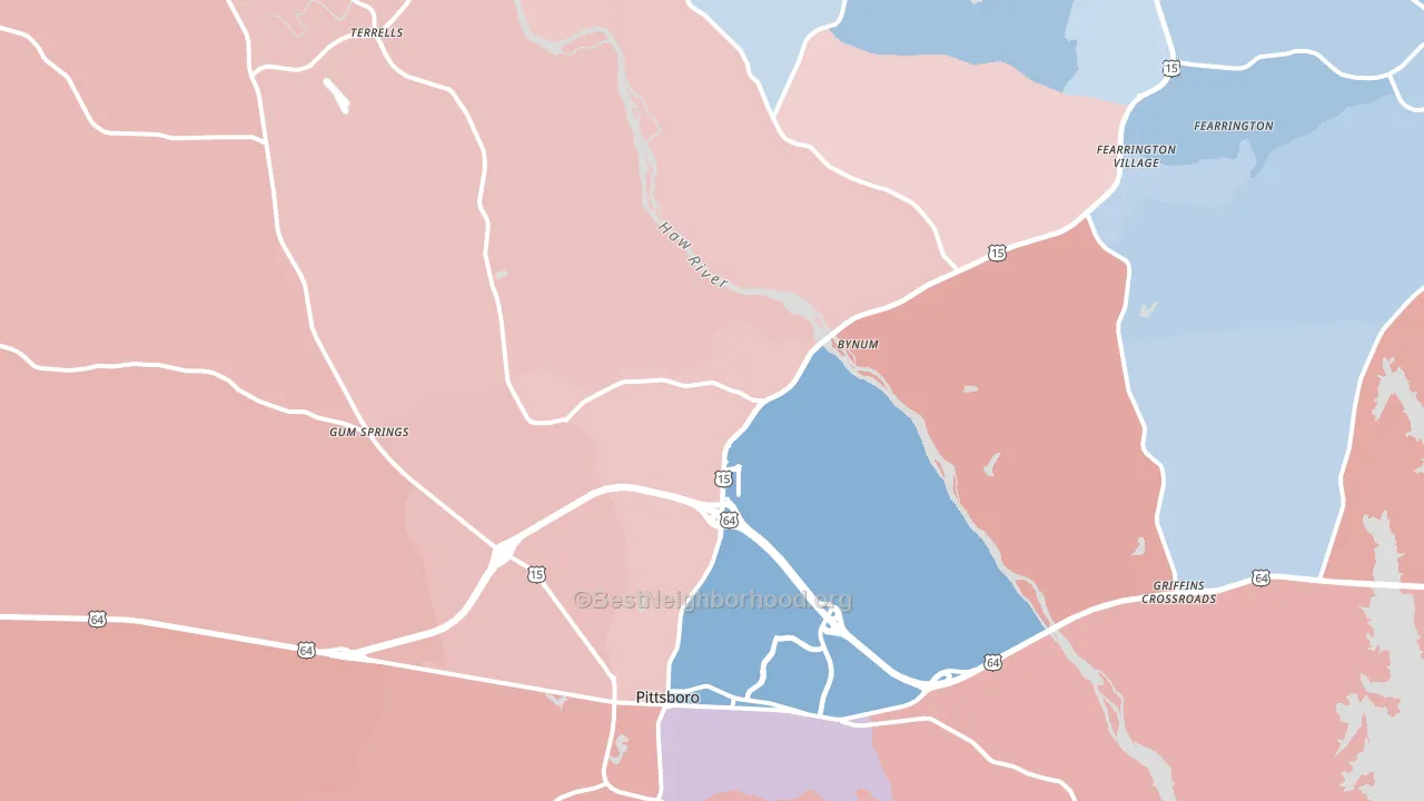 27312, NC block-group political-lean map
