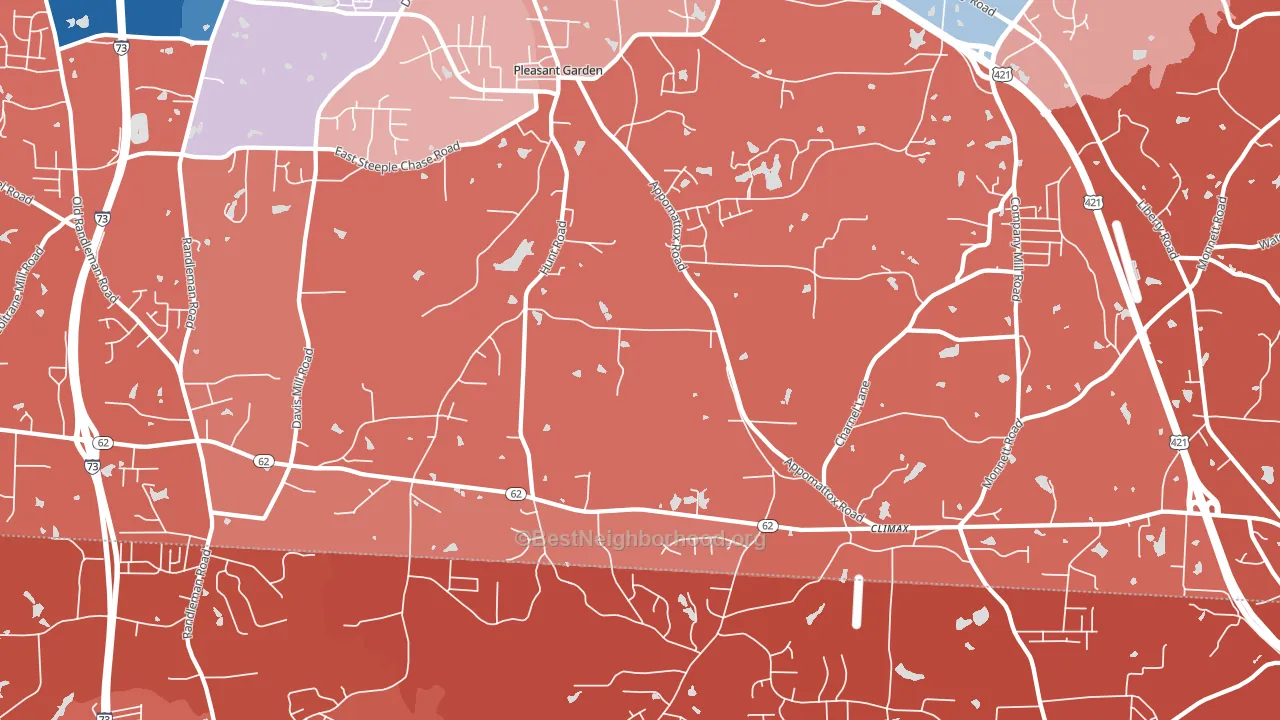 27313, NC block-group political-lean map