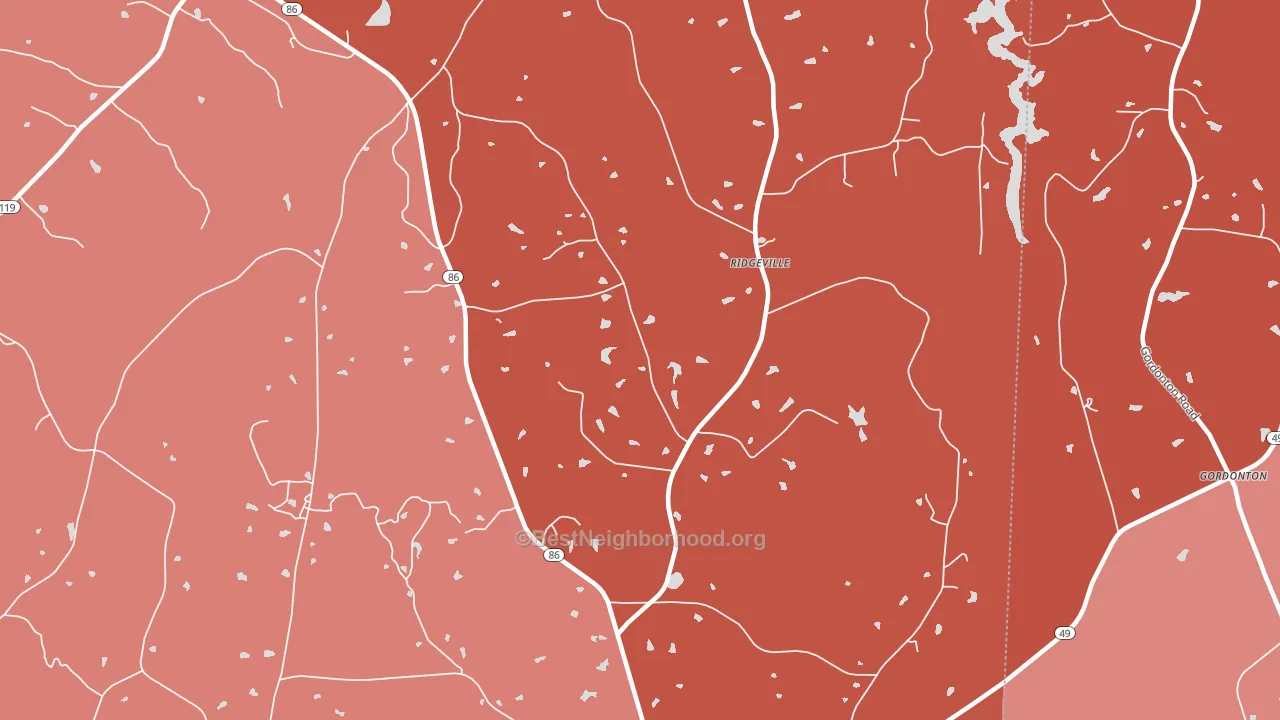27314, NC block-group political-lean map