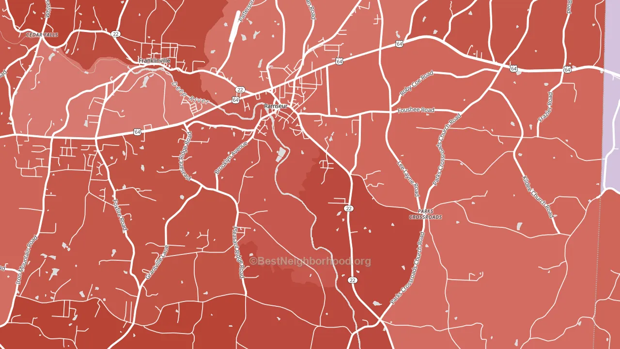 27316, NC block-group political-lean map