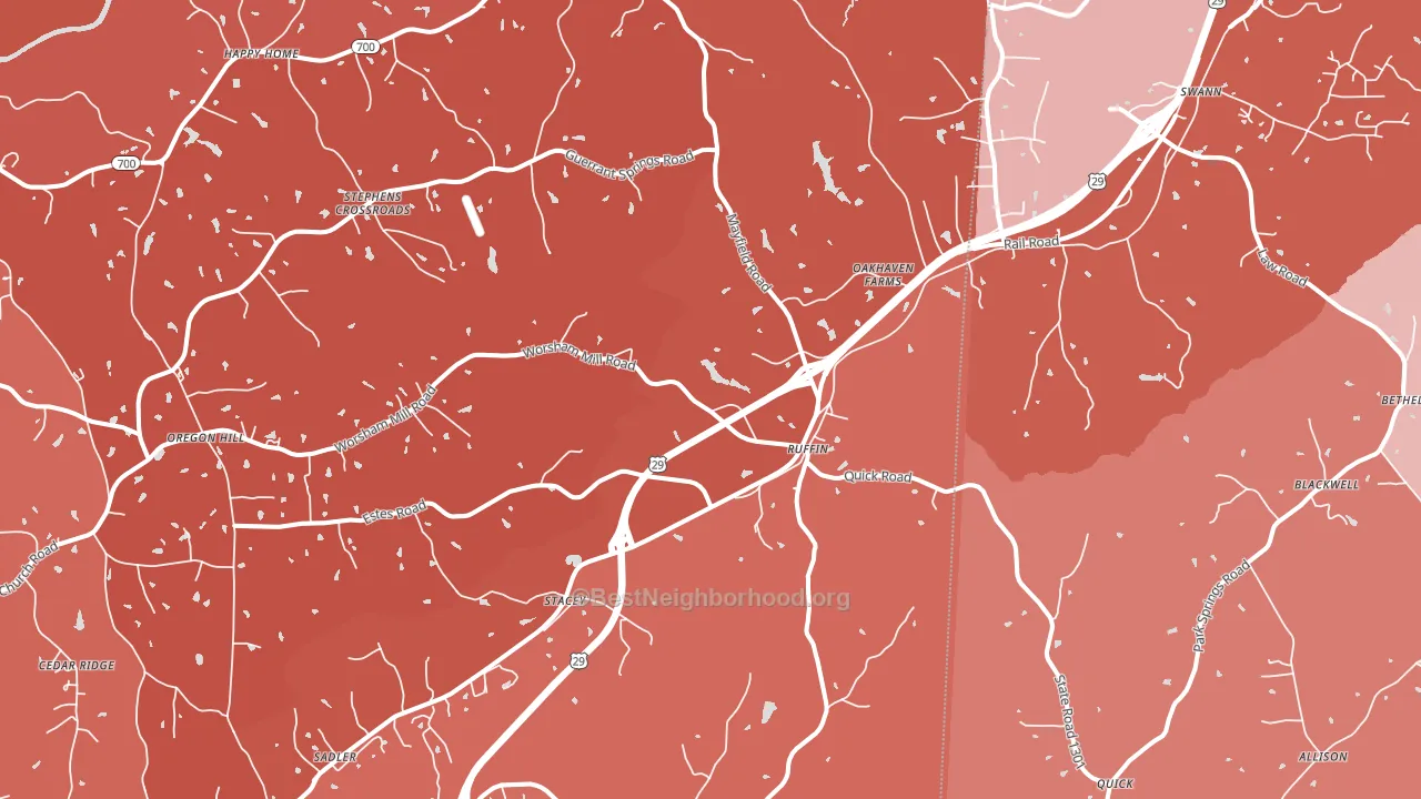 27326, NC block-group political-lean map
