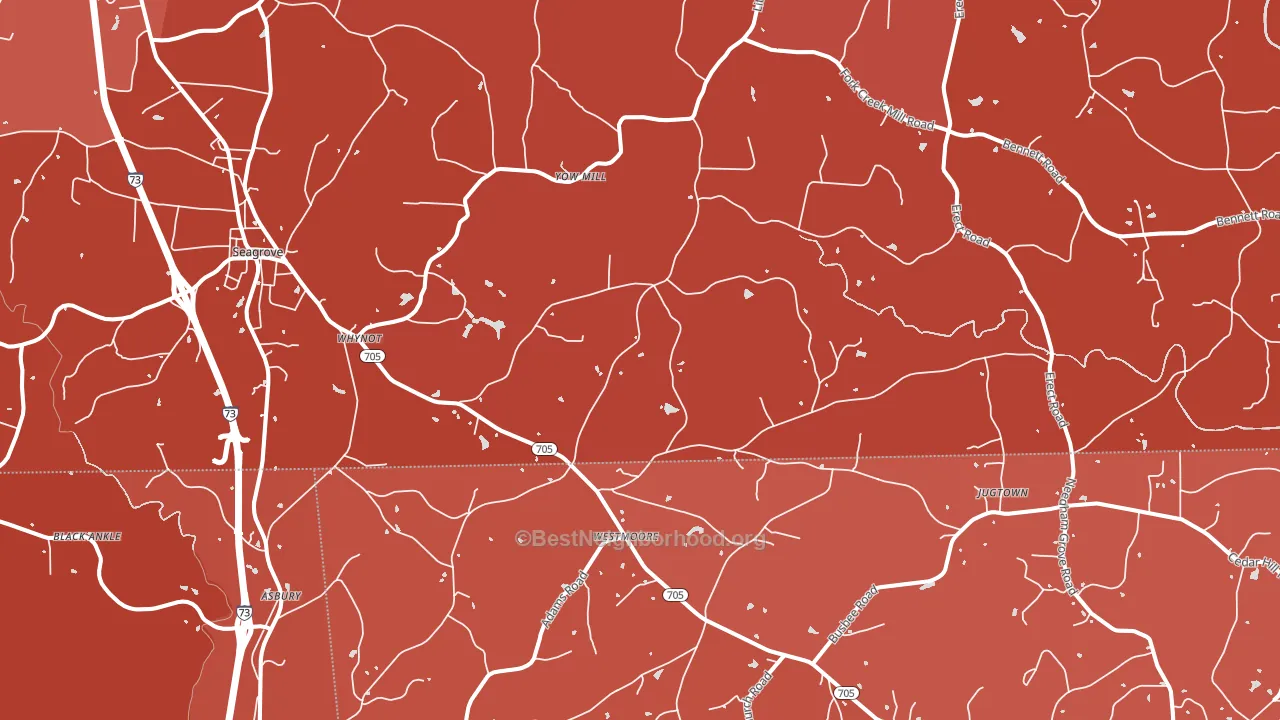 27341, NC block-group political-lean map