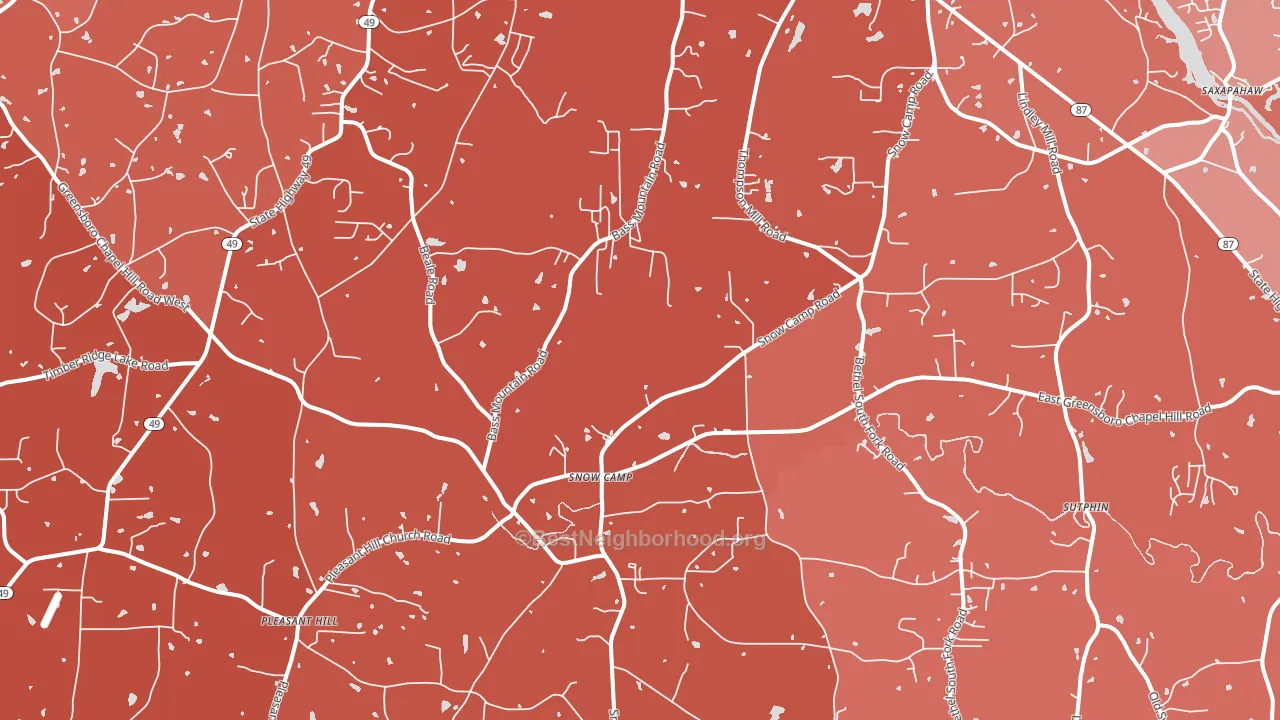 27349, NC block-group political-lean map