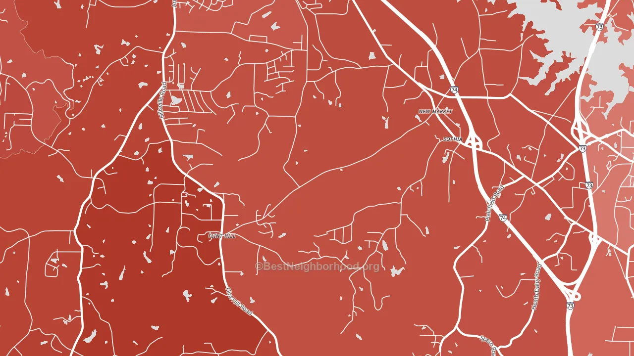 27350, NC block-group political-lean map