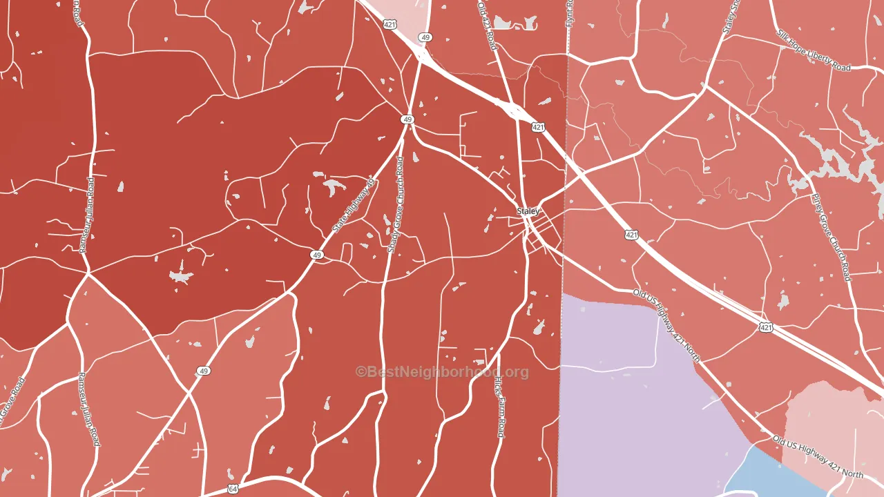 27355, NC block-group political-lean map