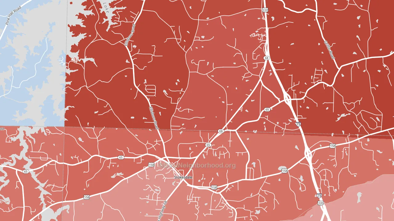 27357, NC block-group political-lean map