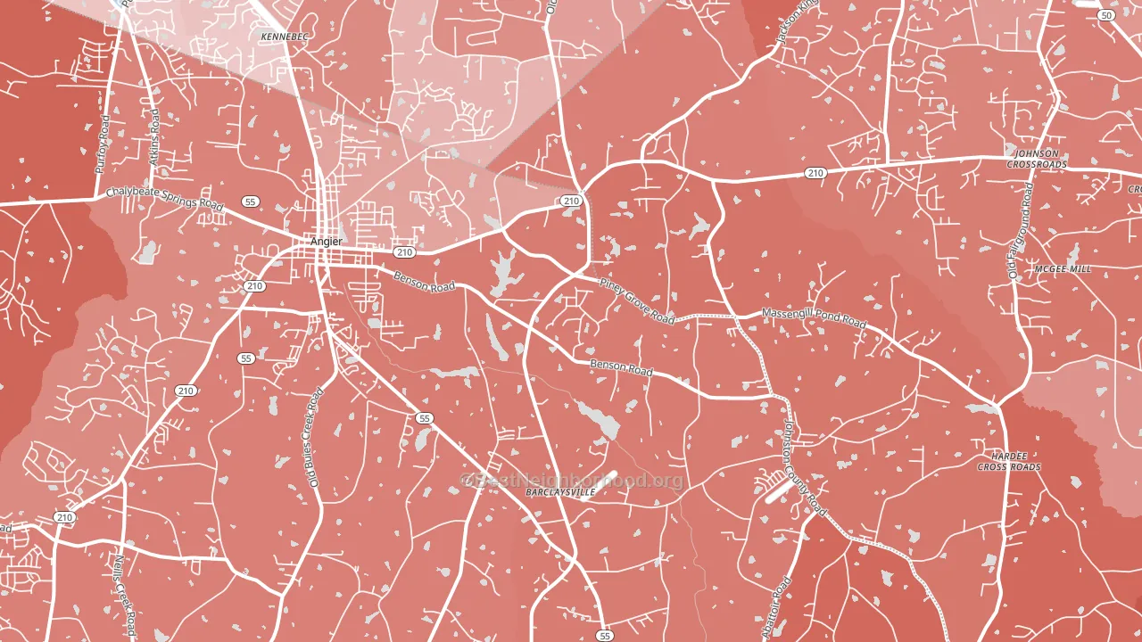 27501, NC block-group political-lean map