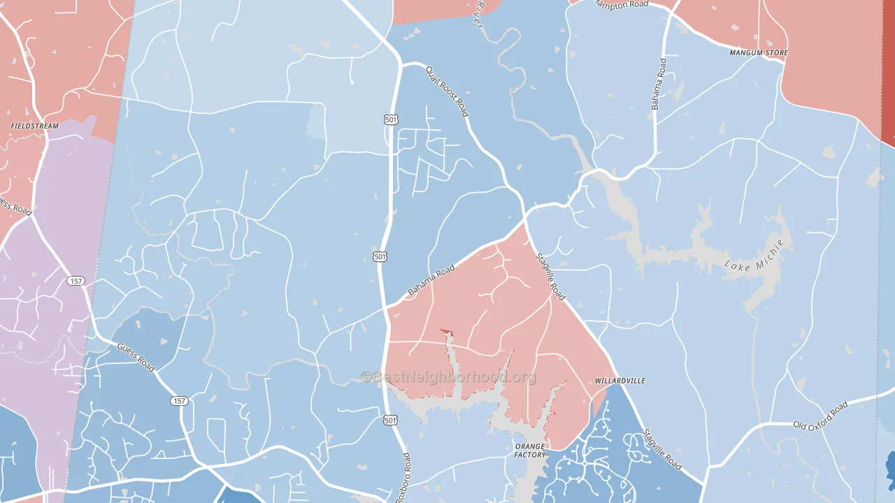 27503, NC block-group political-lean map